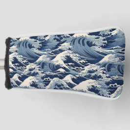 Ephemische Wappen: Hokusai Waves remaged Golf Headcover