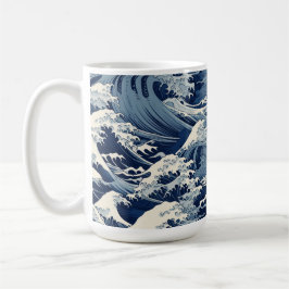 Ephemische Wappen: Hokusai Waves remaged Kaffeetasse