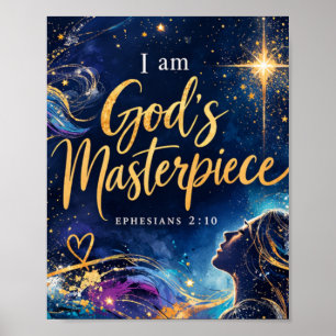 Epheser 2:10  Ich bin Gottes Meisterwerk Christlic Poster