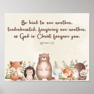 Epheser 4:32 Kinderzimmer-Wandkunstposter-Druck Poster
