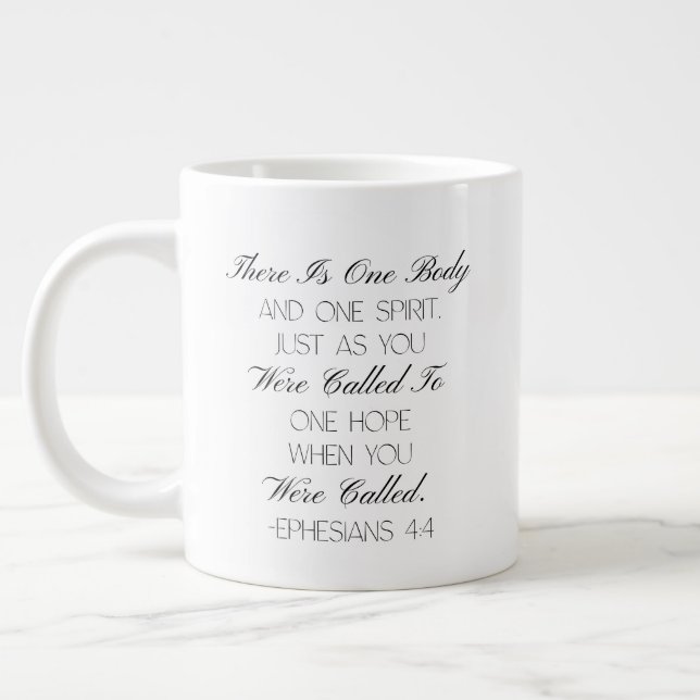 Epheser 4:4 Hoffnung Bibelvers Tasse (Links)