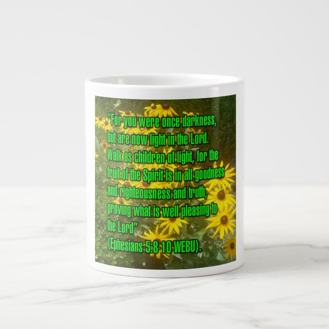 Epheser 5:8-10 WEBU Mug Jumbo-Tasse (Vorderseite)