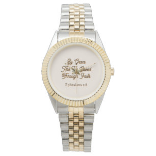 Epheser Durch Gnade Seid Ihr Gerettet Schrift Armbanduhr