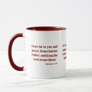 Ephesianer 1:2 KJV Bibelschrift Zwei-Tone Tasse