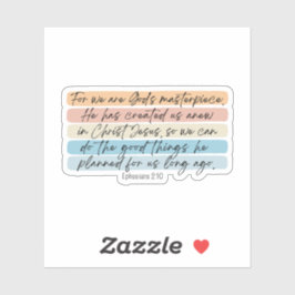 Ephesianer 2:10 Götter Meisterwerk Aufkleber