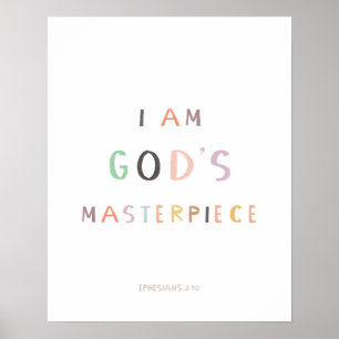 Ephesianer 2:10 Ich bin Gottes Meisterwerk Poster