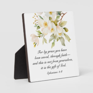 Ephesianer 2:8 Grace Sie wurden gerettet Bibel Fotoplatte