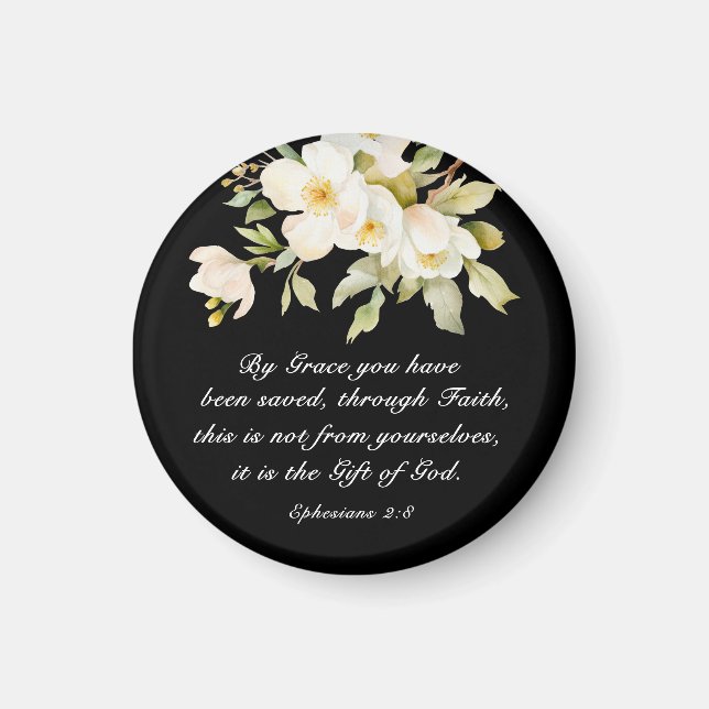 Ephesianer 2:8 Grace Sie wurden gerettet Bibel Magnet (Vorne)