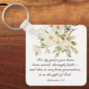 Ephesianer 2:8 Grace Sie wurden gerettet Bibel Schlüsselanhänger