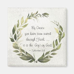 Ephesianer 2:8 Grace Sie wurden gerettet Magnet