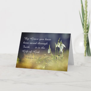 Ephesianer 2:8 von Grace Sie wurden Gerettet Bibel Karte