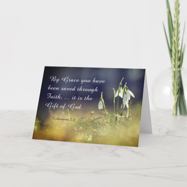 Ephesianer 2:8 von Grace Sie wurden Gerettet Bibel Karte (Vorderseite)