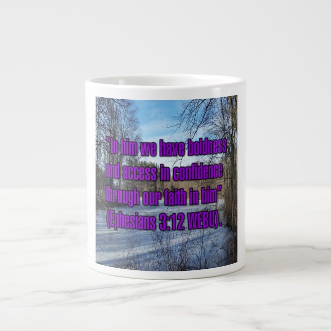 Ephesianer 3:12 WEBU-Tasse Jumbo-Tasse (Vorderseite)
