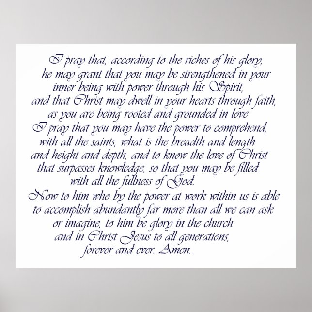 Ephesianer 3:16-21 Poster (Vorne)