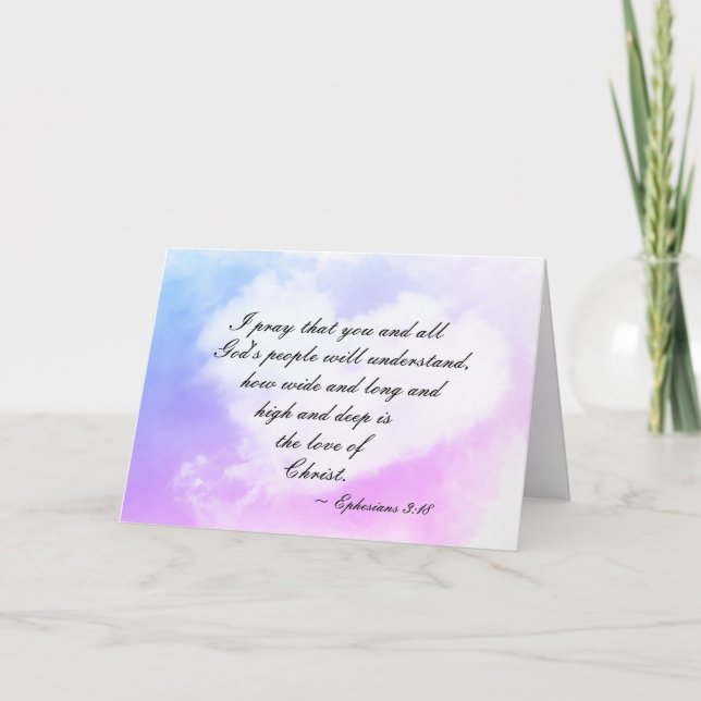 Ephesianer 3:18 Wie groß und tief ist die Liebe Ch Karte (Vorderseite)