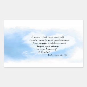 Ephesianer 3:18 Wie groß und tief ist die Liebe Ch Rechteckiger Aufkleber