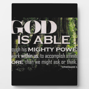 Ephesianer 3:20 fotoplatte