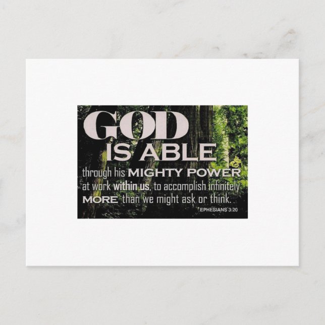 Ephesianer 3:20 postkarte (Vorderseite)