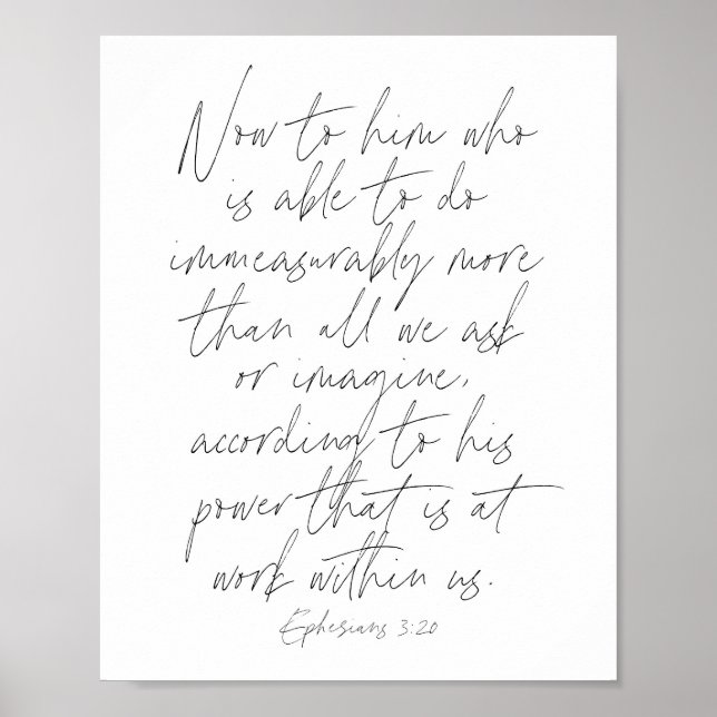 Ephesianer 3:20 Script Poster (Vorne)