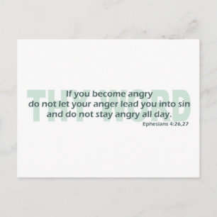Ephesianer 4: 26-27 postkarte