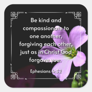 Ephesianer 4:32 Quadrataufkleber Quadratischer Aufkleber