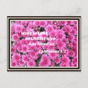Ephesianer 5:2 zu Fuß in der Liebe, als Christus u Feiertagspostkarte
