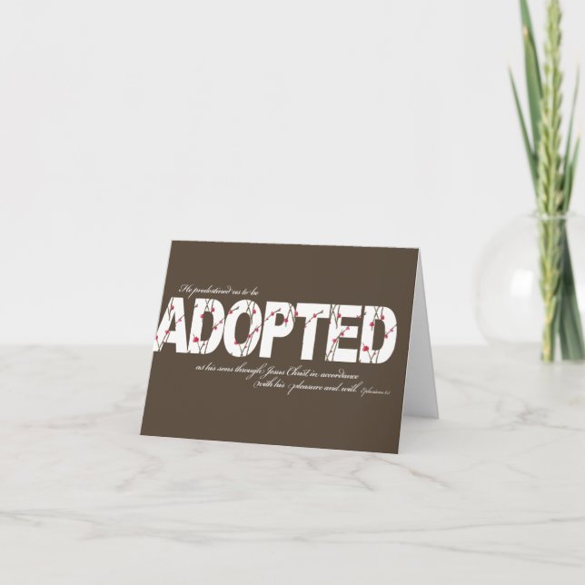 Ephesians 1:5 Adoption Card Ankündigung (Vorderseite)