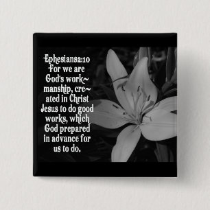 EPHESIANS 2:10 BIBEL-SCHRIFTS-ZITAT BUTTON