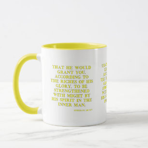 Ephesians 3:16 KJV Bibelverse Zwei-Tone-Tasse Tasse