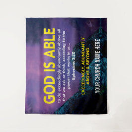 Ephesians 3:20 GOTT IST EINE BARE Kirche Wandteppich