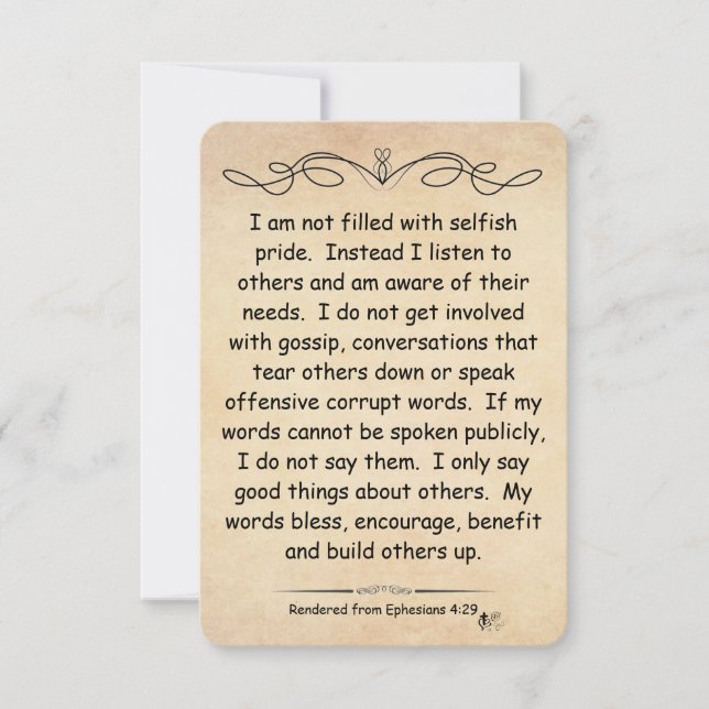 Ephesians 4:29 (Vorderseite)