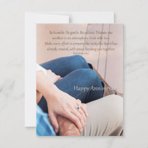 Ephesians 4:2-3 Happy-Jubiläumskarte Mitteilungskarte