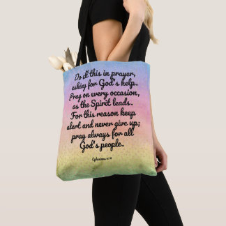 Ephesians 6:18regenbogen Bibel-Vers-Gebet