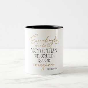 Ephesians Gold und Black Inspiration Kaffee Tasse