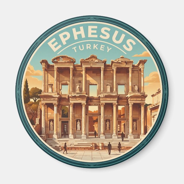 Ephesos Antike Stadt Türkei Magnet (Vorne)