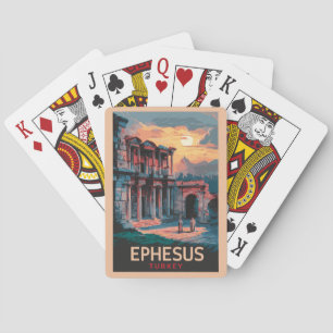 Ephesus Bibliothek von Celsus Reise Kunst Vintage Spielkarten