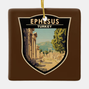 Ephesus Türkei Reise Kunst Vintage Keramikornament