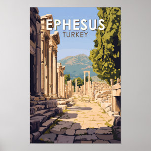Ephesus Türkei Reise Kunst Vintage Poster
