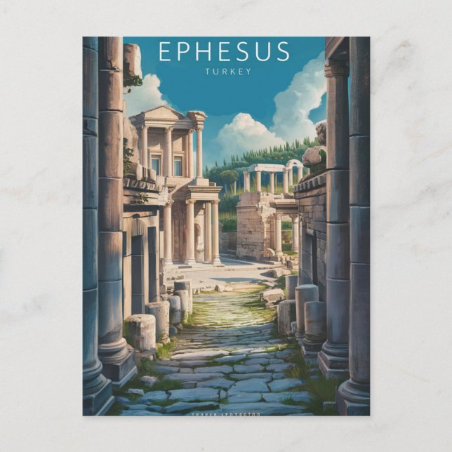 Ephesus, Türkei. Vintage Travel Postkarte (Vorderseite)