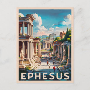 Ephesus, Türkei. Vintage Travel Postkarte