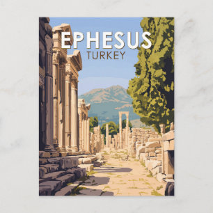 Ephesus Turkey Reisen Art Vintag Postkarte
