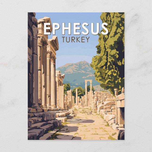 Ephesus Turkey Reisen Art Vintag Postkarte (Vorderseite)