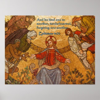 Ephisien 4:32 Jesus Mosaik Poster