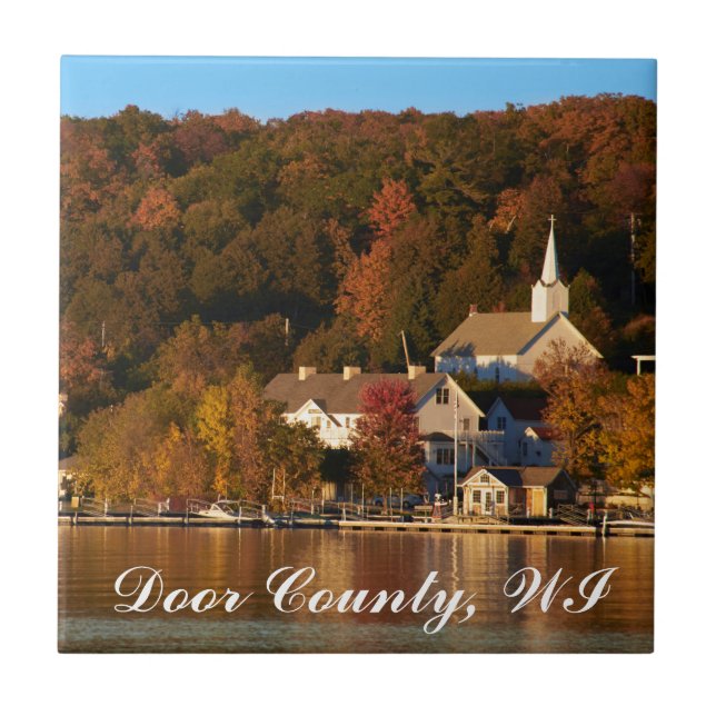 Ephraim, Wisconsin am Sonnenuntergang Fliese (Vorderseite)