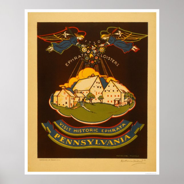 Ephrata Pennsylvania 1938 WPA Poster (Vorne)