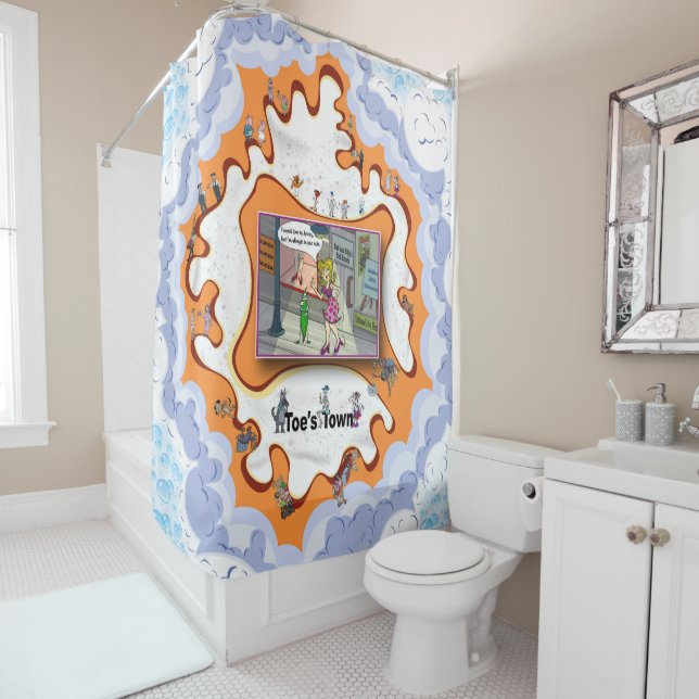 Epi Peas | Wortwörtlicher Wortspiel-Humor Duschvorhang (Beispiel)