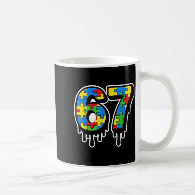 Epic 67 Six Autism Drip Seven Number Kaffeetasse (Rechts)