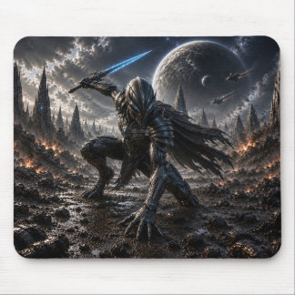 Epic Alien Knight in a Distant Galaxy Mousepad