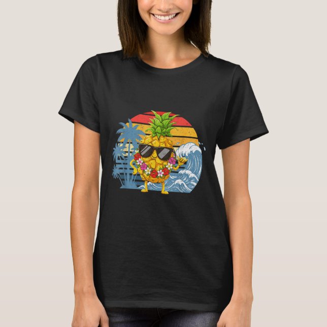Epic Aloha Hawaiian Pineapple Sign Hawaii Shaka T-Shirt (Vorderseite)
