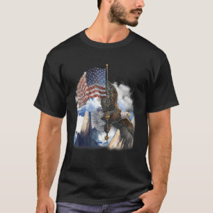 Epic American Eagle Swea 4. Juli USA Flag Mounta T-Shirt